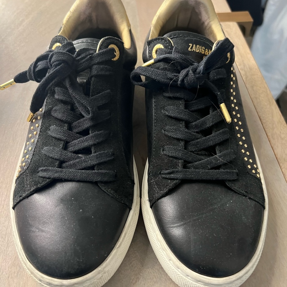 Zadig & Voltaire Studded Leather Sneakers